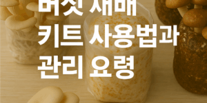 버섯 재배 키트 사용법과 관리요령
