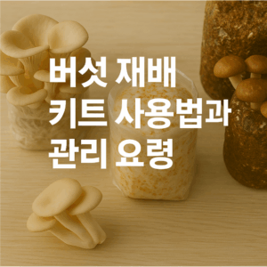 버섯 재배 키트 사용법과 관리요령