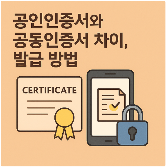 공인인증서와 공동인증서 차이, 발급 방법