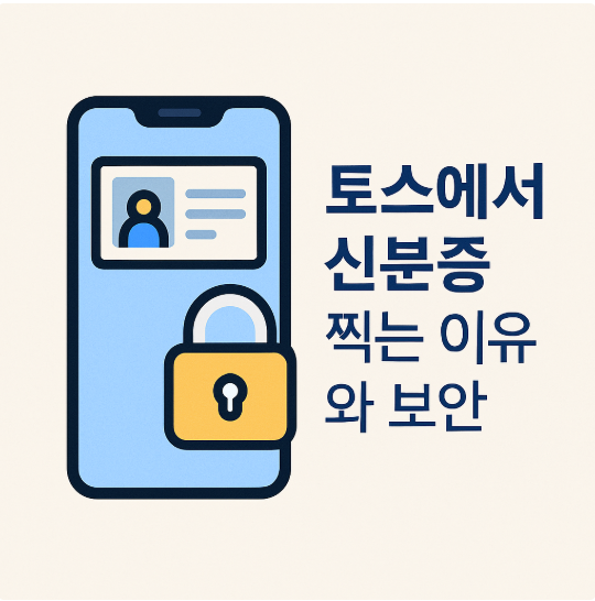 토스에서 신분증 찍는 이유와 보안