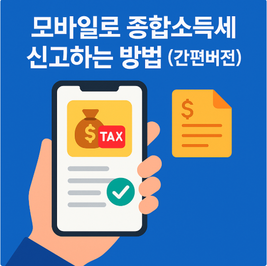 모바일로 종합소득세 신고하는 방법 (간편버전)