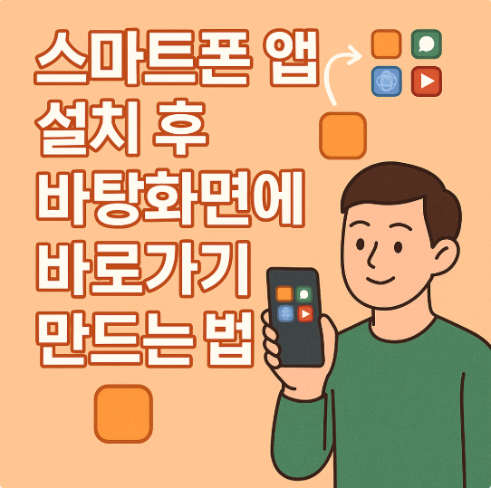 노년층을 위한 스마트폰 앱 설치 후 바탕화면에 바로가기 만드는 법