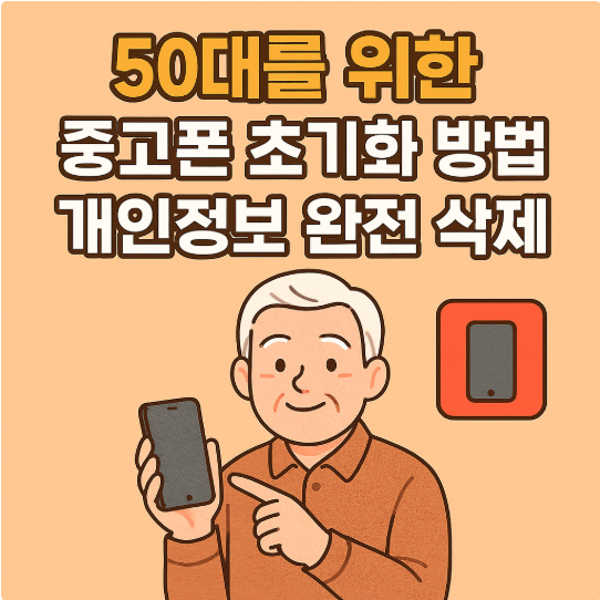 50대를 위한 중고폰 초기화 방법: 개인정보 완전 삭제