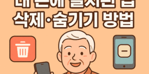 노년층을 위한 내 폰에 설치된 앱 삭제·숨기기 방법