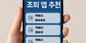 택배 배송 조회 앱 추천