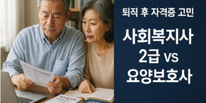 사회복지사 2급 요양보호사 비교