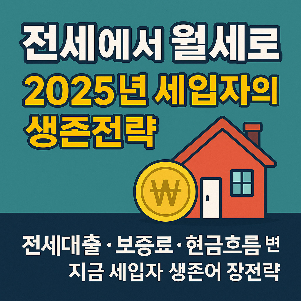 전세에서 월세로 2025년 세입자의 생존전략