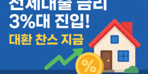 전세대출 금리 3%대 진입! 지금이 대환 찬스