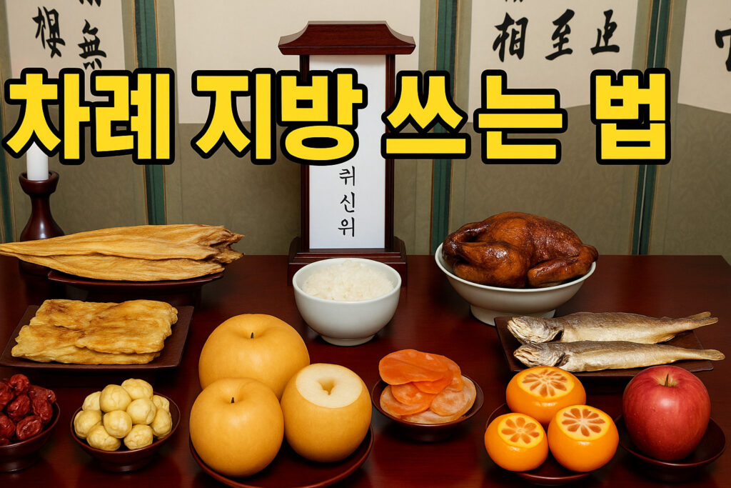 설 추석 차례 지방 쓰는 법