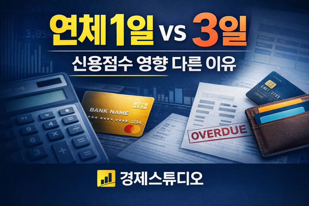 연체1일 vs 3일 신용점수 영향 다른 이유