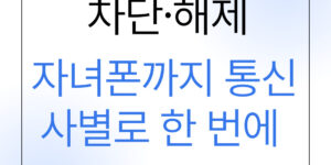 휴대폰 소액결제 차단. 해제