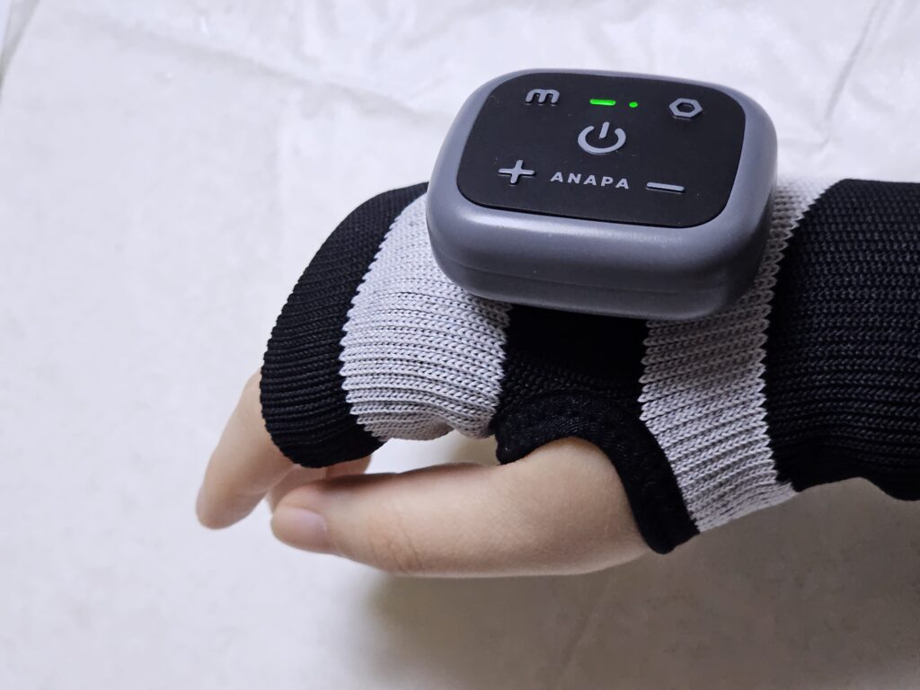 아나파 미세전류 손마사지기 착용감 