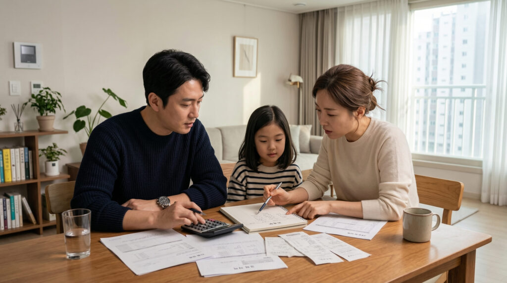 건강보험료 계산하는 가족