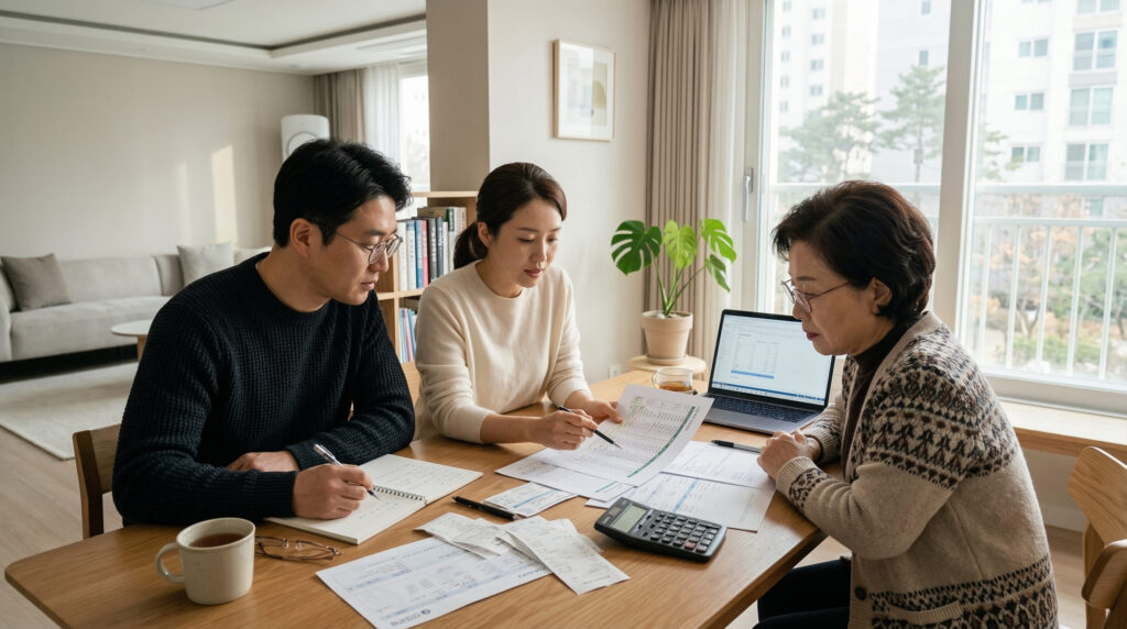 건강보험료 계산하는 가족