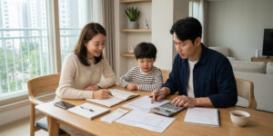 건강보험료 구간 확인하는 가족