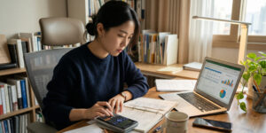 직장인 신용대출 왜 안 되는지 거절 사유 확인하는 여성