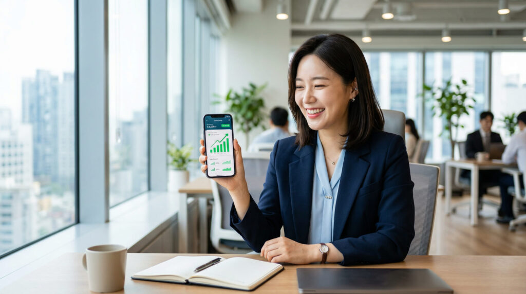 프리랜서 대출 승인 된 여성 