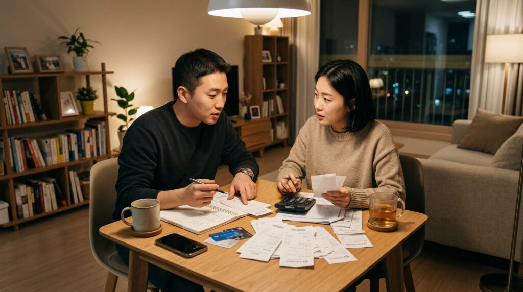 우리 집 대출 한도 얼마나 나올까 고민하는 젊은 부부