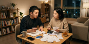 우리 집 대출 한도 얼마나 나올까 고민하는 젊은 부부