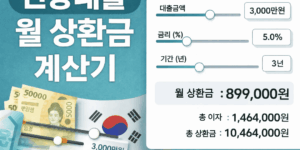 신용대출 월 상환금 계산기