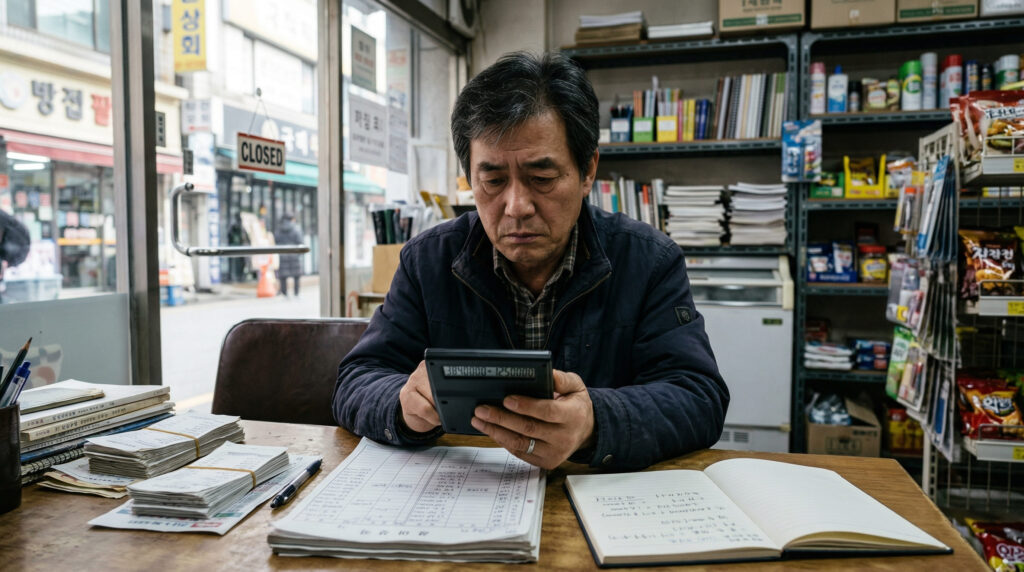 전직장려수당 자격 조건 확인하는 중년남성