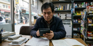 전직장려수당 자격 조건 확인하는 중년남성