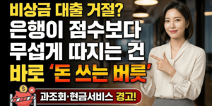 비상금 대출 거절? 은행이 점수보다 무섭게 따지는 건 바로 '돈 쓰는 버릇'